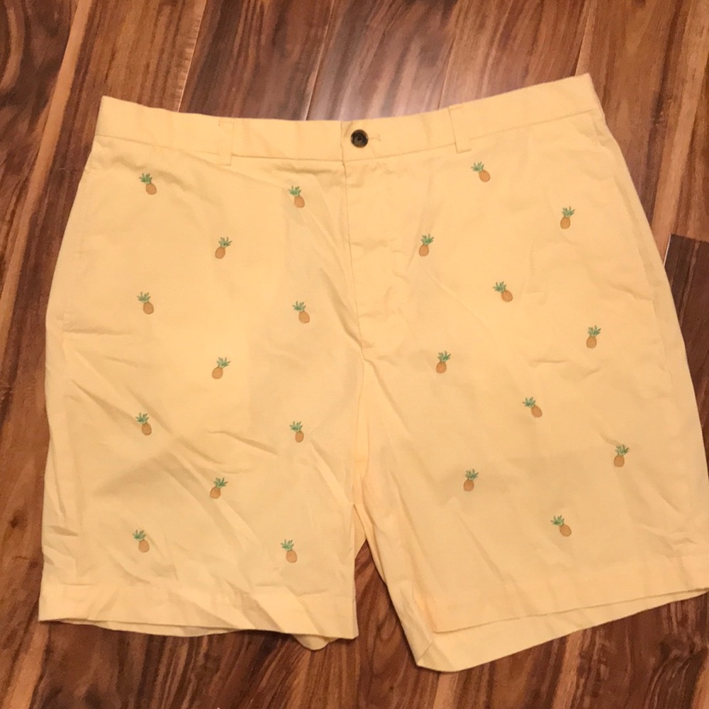 Brooks Brothers 346 embroidered pineapple shorts